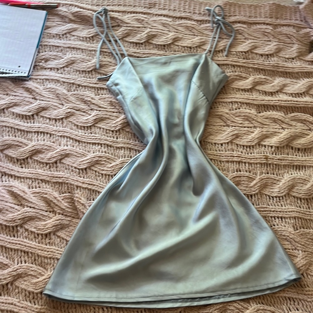 Blue silk princess polly mini babydoll dress!